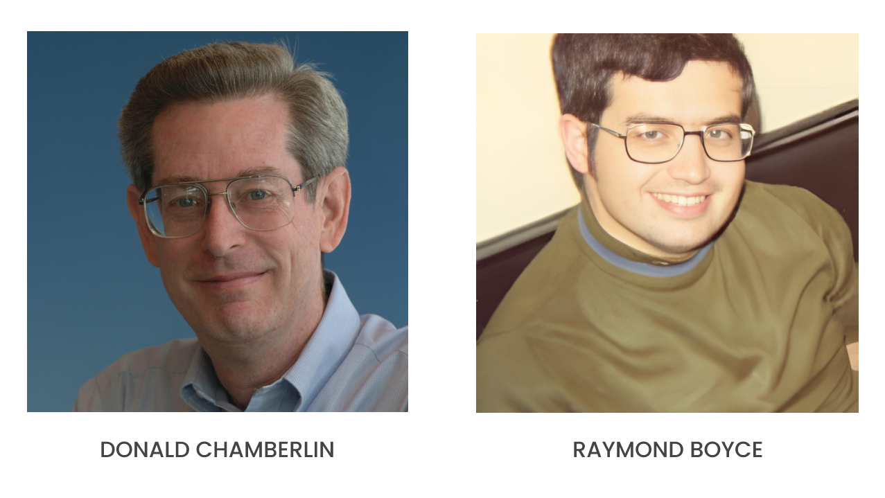 SQL Developers: Donald D.Chamberlin & Raymond F.Boyce